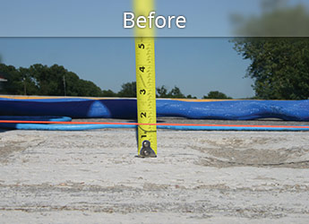 Before leveling Edison roadway with PolyLevel®